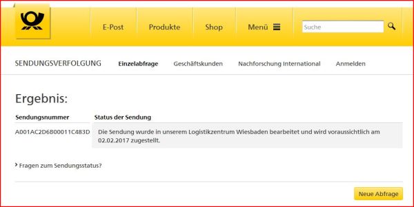 Die zweite Aussage, die man erhalten kann lautet 