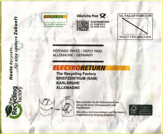 Letzte bekannt gewordene Variante Electroreturn International von der Firma TRF