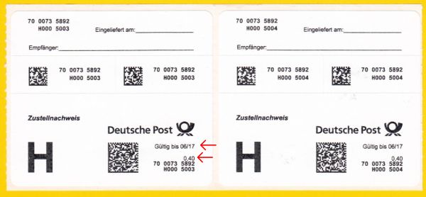 Produktmarke „Zustellnachweis von einer 100er Rolle für Gewerbekunden. Dies sind die einzigen Produktmarken, die eine Gültigkeitsbeschränkung haben Produktmarke „Zustellnachweis von einer 100er Rolle für Gewerbekunden. Dies sind die einzigen Produktmarken, die eine Gültigkeitsbeschränkung haben
