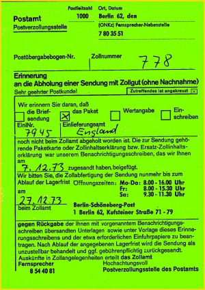 Als Ergänzung noch die Rückseite der eben gezeigten Postache Als Ergänzung noch die Rückseite der eben gezeigten Postache