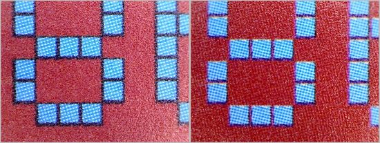 Vergleich Wertangabe 80 Cent – links von der Bundesdruckerei, rechts von Eschede Vergleich Wertangabe 80 Cent – links von der Bundesdruckerei, rechts von Eschede