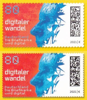 Bildmontage – Vergleich Darstellung Marke auf der Rückseite – oben die der Bundesdruckerei, unten die aus Eschede Bildmontage – Vergleich Darstellung Marke auf der Rückseite – oben die der Bundesdruckerei, unten die aus Eschede