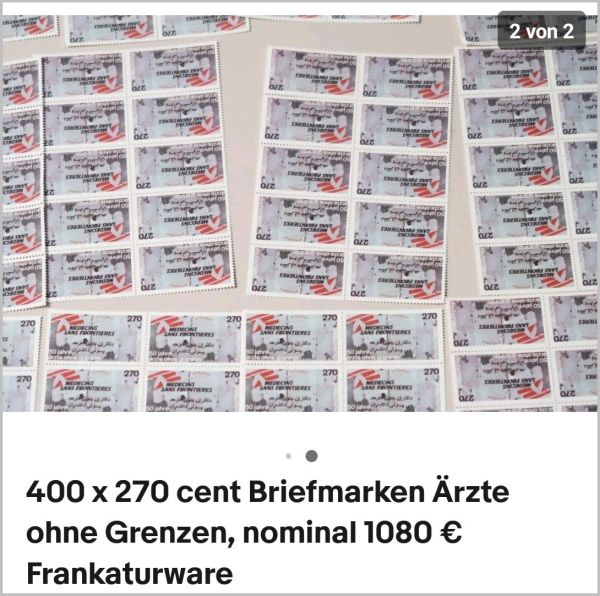 Bildschirmfoto des Ebay Angebots über 400 Stück Bildschirmfoto des Ebay Angebots über 400 Stück