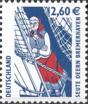 Eine echte Marke 2,60 Euro der Serie SWK