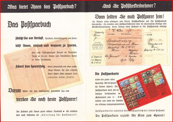 Postsparbuchwerbung 1940 Postsparbuchwerbung 1940