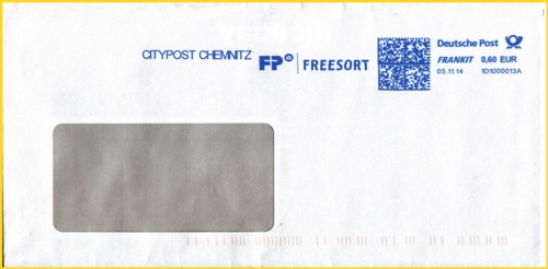 Freesort - Eigenwerbung - Klischee 4 aber zusätzlich mit Kundenwerbung für die City - Post Chemnitz