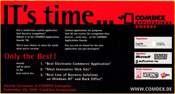 Die Rückseite dieser Infocard für das Ausland, natürlich mit englischer Werbung