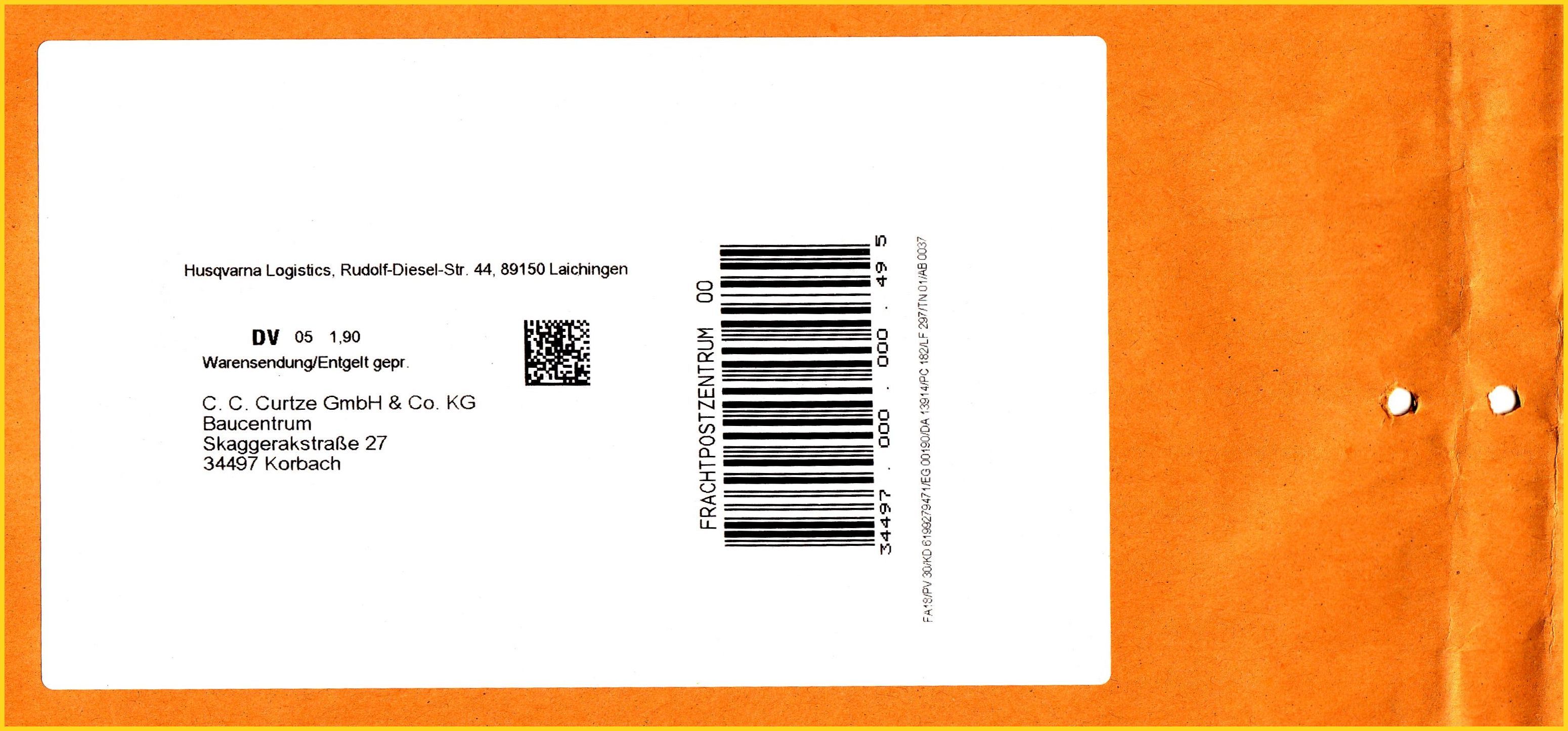 Warensendung Maxi mit DV-Freimachung