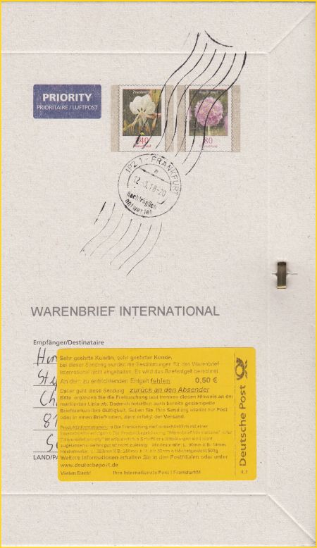 Teilausschnitt eines Plusbriefes 