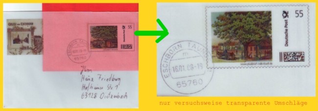 Plusbrief individuell in Kleinstauflage aus der Pilotphase für Jedermann Anfang 2008