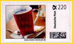 Marke individuell der Gallinat Bank Essen mit der Wertstufe zu 220 Cent in einer Nachauflage, nun neu mit Internetadresse "www.marke-individuell.de"