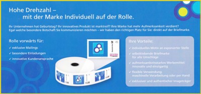 Werbeflyer aus dem Jahr 2011 mit Werbung für die Rolle (Vorderseite)
