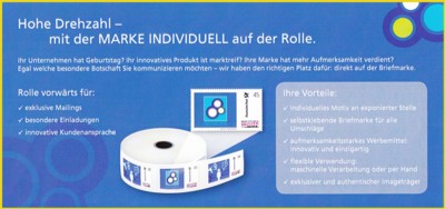Werbeflyer aus dem Jahr 2013 mit Werbung für die Rolle (Vorderseite)