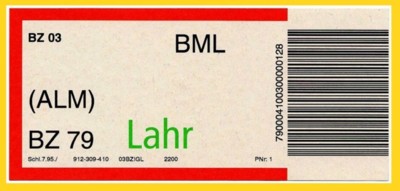 Der Nachfolger der Beutelfahnen - der Infoträger - hier für die Nachtluftpost (NLP) vom BZ 03 über den Flugplatz Lahr ans BZ 79