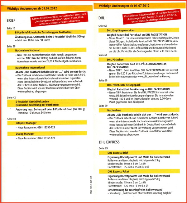 Das neue Beiblatt zum Gebührenheft Stand 1.1.2012 mit Stand 1.7.2012 Das neue Beiblatt zum Gebührenheft Stand 1.1.2012 mit Stand 1.7.2012