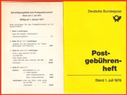 Auch das Postgebührenheft vom 1. Juli 1976 ist mit einem Berichtigungsblatt bekannt