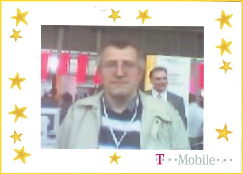 Die Bildseite der MMS-Postkarte von T-Online von der CeBIT 2004