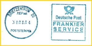 Der KEPnet Stempel vom Briefzentrum 20 in Vergrößerung