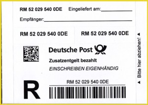 Das neue Label "Einschreiben Eigenhändig"