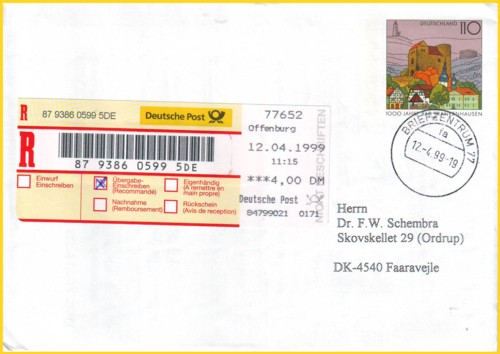 Wenn der Kunde schon einen Teil der Sendung frankiert hatte, hier beispielsweise in Form eines Plusbriefes so lieferte das System eine Teilbarfrankierung in Form des noch fehlenden Entgelts