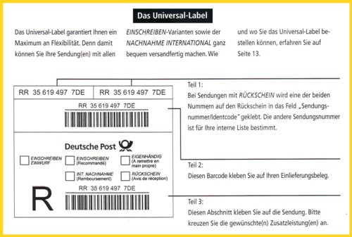 Das neue Universal-Label ab dem Januar 2004