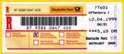 Label Barfreimachungsversuch