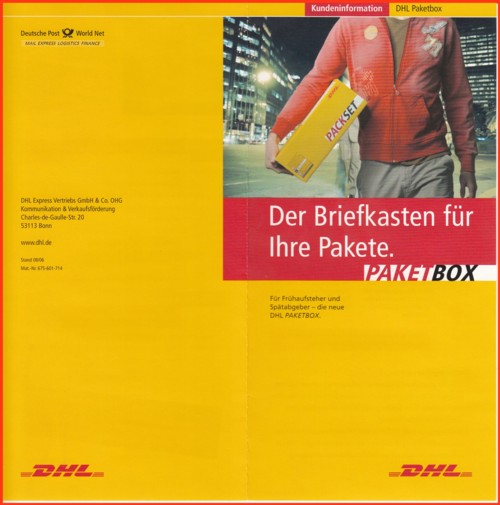 Der erste Werbeflyer aus dem Versuchsgebiet Frankfurt aus dem Jahr 2006
