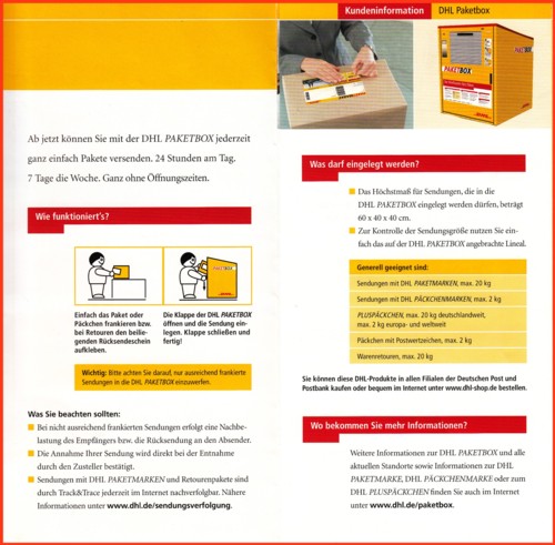 Der erste Werbeflyer aus dem Versuchsgebiet Frankfurt aus dem Jahr 2006 - Teil 2