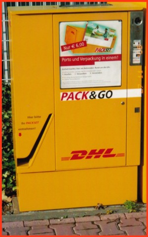 Der Verkaufsautomat Pack&Go, der nicht lange im Einsatz war - hier als Großaufnahme