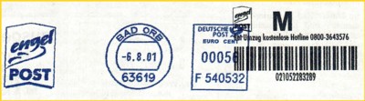 Absenderfreistempel von der Engelpost