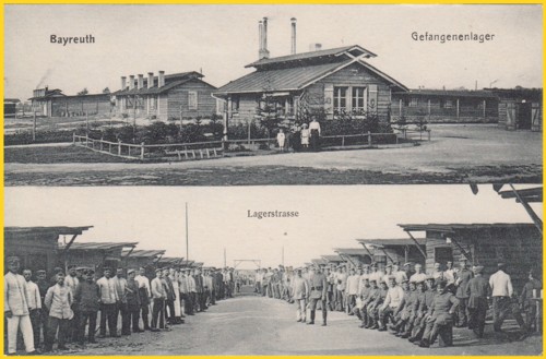 Ansichtspostkarte des Gefangenenlagers Bayreuth
