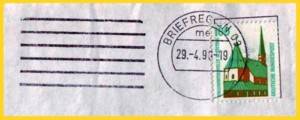 ein nichtalltäglicher Maschinenwerbestempel mit Briefregion und typischen DDR-Linienklischee