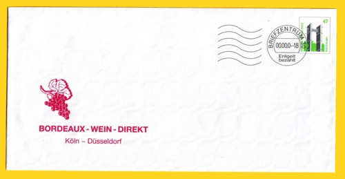 Einer der ersten Infopost-Plusbriefe die nachträglich erstmals mit einer Klischeeentwertung (Absenderstempelung in gedruckter Form) versehen wurden