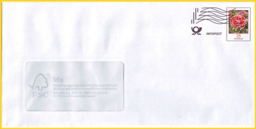 Einer der ersten Teilauflagen mit der neuen Klischeeentwertung (Vorausentwertung in gedruckter Form) mit der Frankierwelle - die Teilauflage mit der BA Nummer 54848