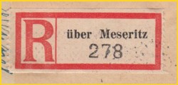 R-Zettel über Meseritz (Variante 3)