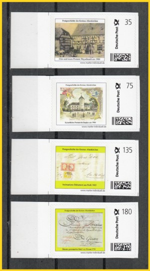 Bezüglich der Marke Individuell ist zumindest ein kompletter postfrischer Portosatz der zuletzt gültigen Wertstufen bekannt: 35 Cent für den Standard-Infobrief, 75 Cent für den Kompakt-Infobrief, 135 für den Groß-Infobrief und 180 für den Maxi-Infobrief - echt gelaufene Infobriefe mit Freimachung Marke Individuell ist mir bisher nur ein Fall bekannt - wer kennt weitere ? Bezüglich der Marke Individuell ist zumindest ein kompletter postfrischer Portosatz der zuletzt gültigen Wertstufen bekannt: 35 Cent für den Standard-Infobrief, 75 Cent für den Kompakt-Infobrief, 135 für den Groß-Infobrief und 180 für den Maxi-Infobrief - echt gelaufene Infobriefe mit Freimachung Marke Individuell ist mir bisher nur ein Fall bekannt - wer kennt weitere ?