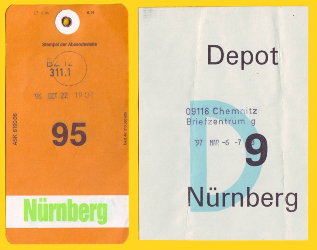 Die einzigen dreizeiligen Stechuhrstempel vom BZ 09 und BZ 12