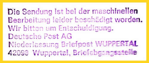 postalischer Nebenstempel vom BZ 42 - auf Brief aber bisher noch nicht gefunden