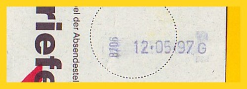 Schaffnerzangenstempel vom BZ 06