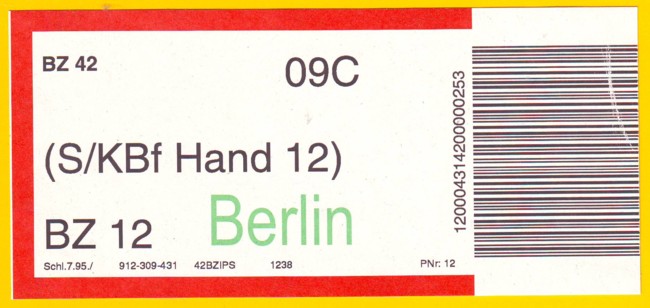 Nachtluftpostinfoträger vom BZ 42