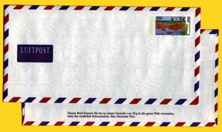 Versuchs - Plusbrief Welt Luftpost 300 Pfennig - Motiv Vorpommersche Boddenlandschaft