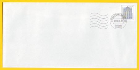 Plusbrief 25 Cent ohne Fenster erstmals Motiv Arolsen - fast kein roten Rasterpunkte sichtbar