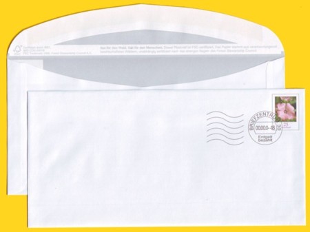 Plusbrief 25 Cent ohne Fenster - erstmals mit FSC-Vermerk - Motiv Malve