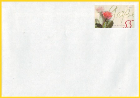 Plusbrief 55 Cent C6 Motiv Rosengruß