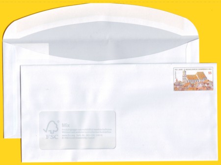 Plusbrief 55 Cent naßklebend Motiv Schwäbisch Hall - Klappe 2