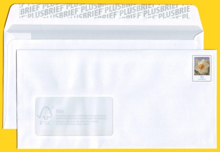 Plusbrief kompakt 90 Cent mit Fenster - Motiv Narzisse