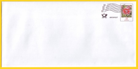 Plusbrief 25 Cent ohne Fenster - neu Vorausentwertung Frankierwelle - Motiv Gartennelke