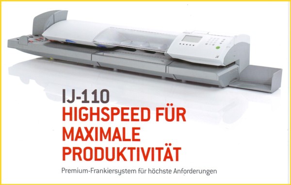Die Absenderfreistempelmaschine IJ-110 von Neopost Die Absenderfreistempelmaschine IJ-110 von Neopost