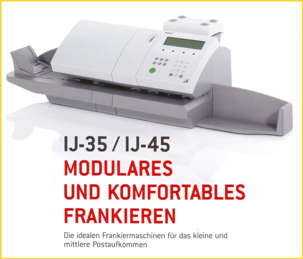 Die Absenderfreistempelmaschine IJ-35 / IJ-45 von Neopost Frankiermaschine IJ-35 / IJ-45