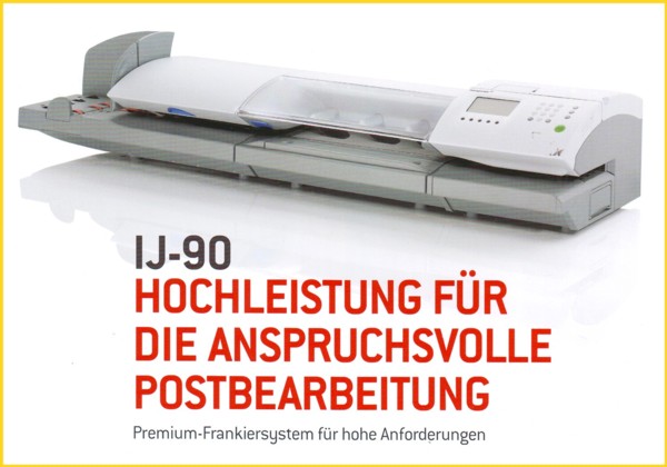Die Absenderfreistempelmaschine IJ-90 von Neopost Die Absenderfreistempelmaschine IJ-90 von Neopost